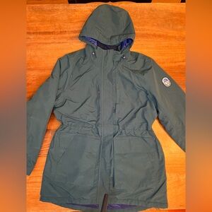 Lands End  Boys XL 18-Green Fleece Lined Squall